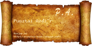 Pusztai Azár névjegykártya